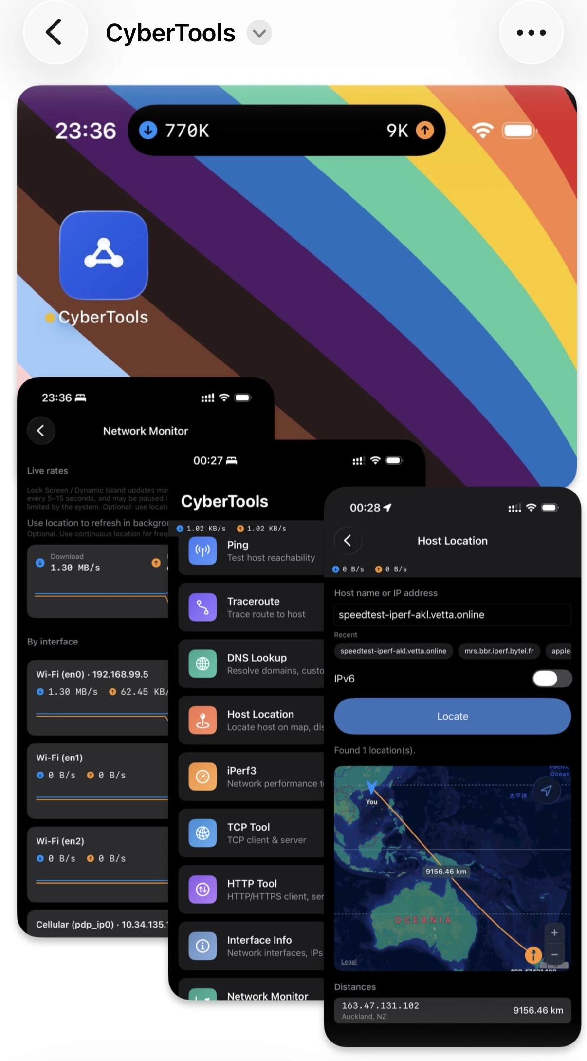 CyberTools on iPhone